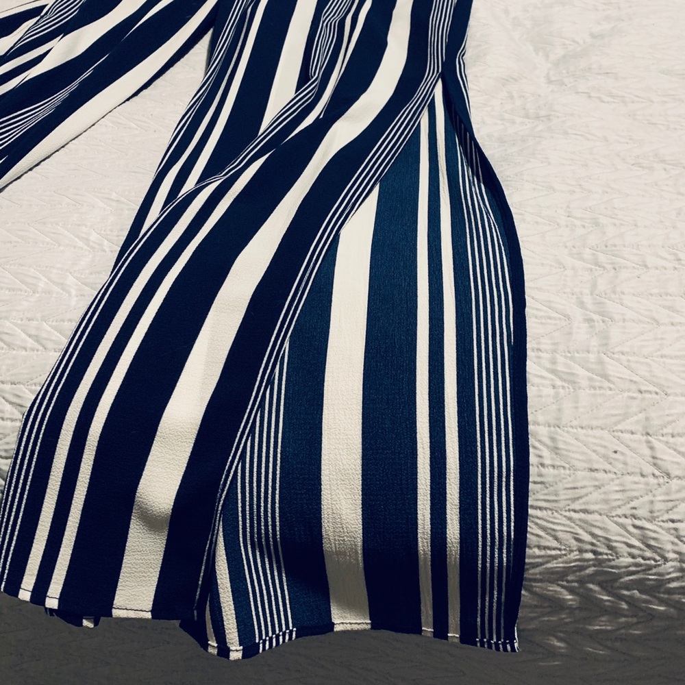 Striped Wide-Leg Jumpsuit - Picture 2 of 5